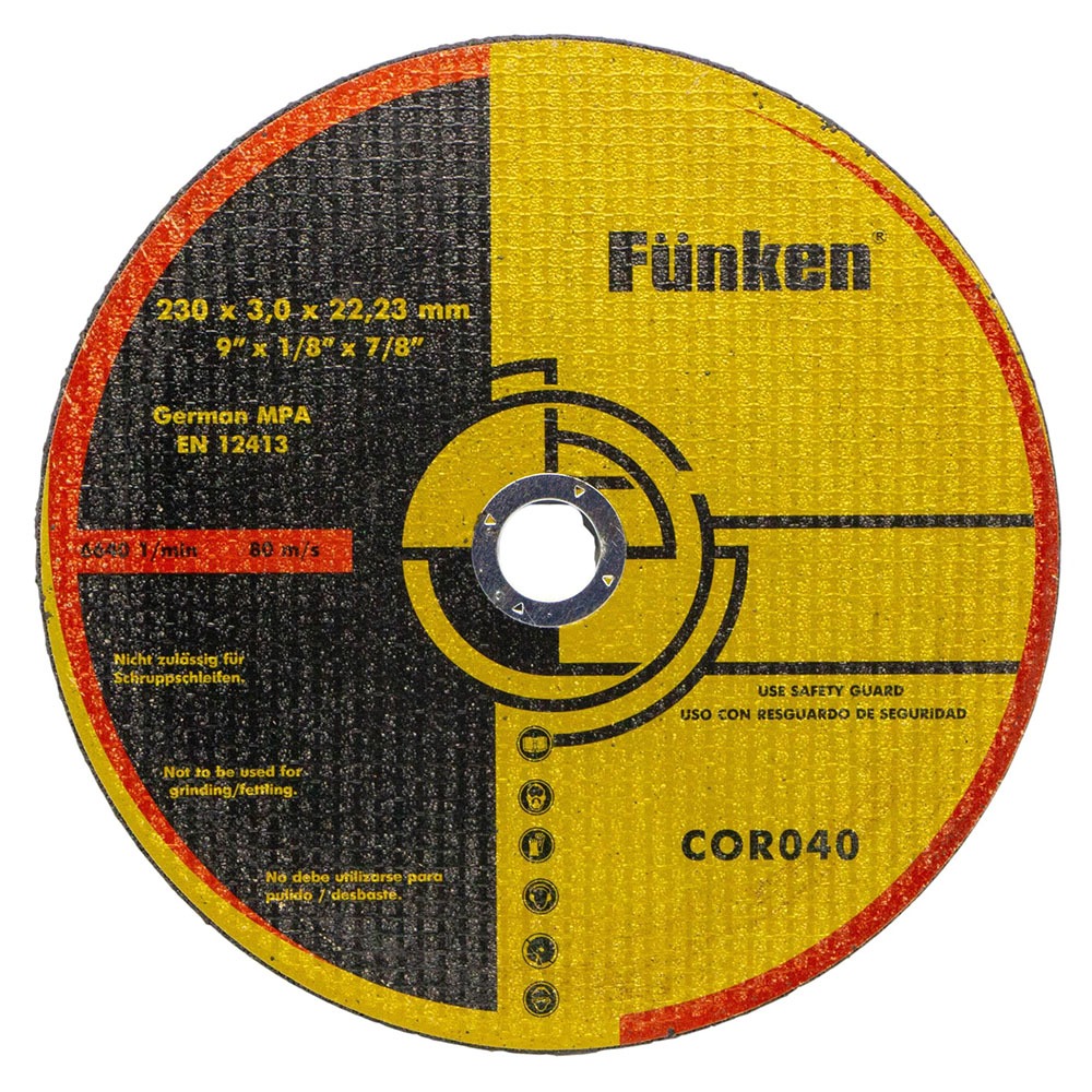 Disco Corte Metal Funken 9 X 3 Mm