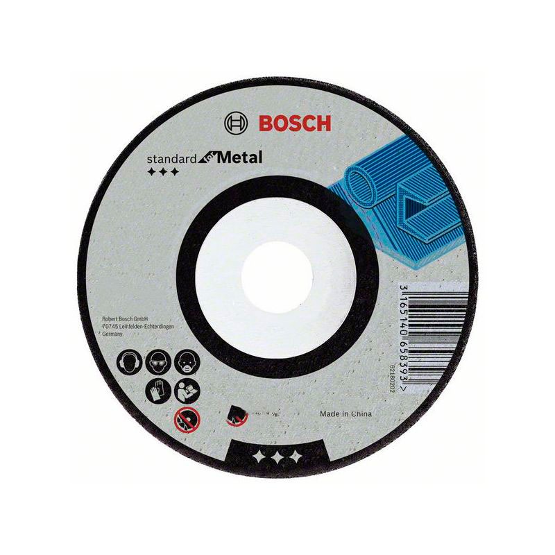 Disco Desbaste Bosch 4 1/2' x 7/8', 6mm Grano 24