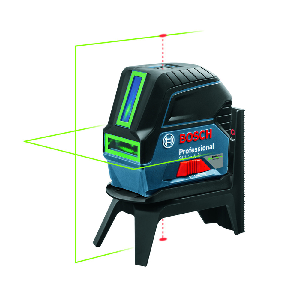 Nivel Laser Bosch Lineas Verdes 15 mts y Puntos + Base + Soporte + Maleta Mod: Gcl 2-15 G