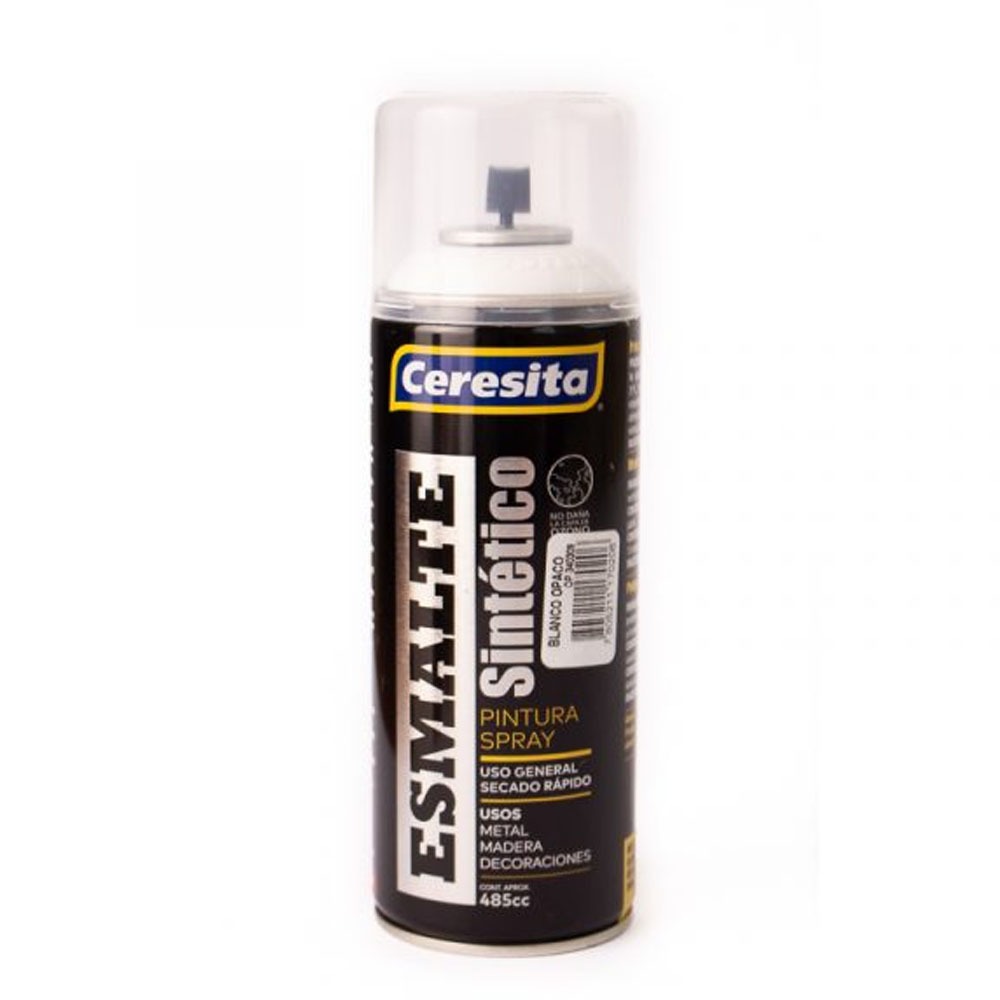 Spray Esmalte Ceresita Blanco Opaco 485cc
