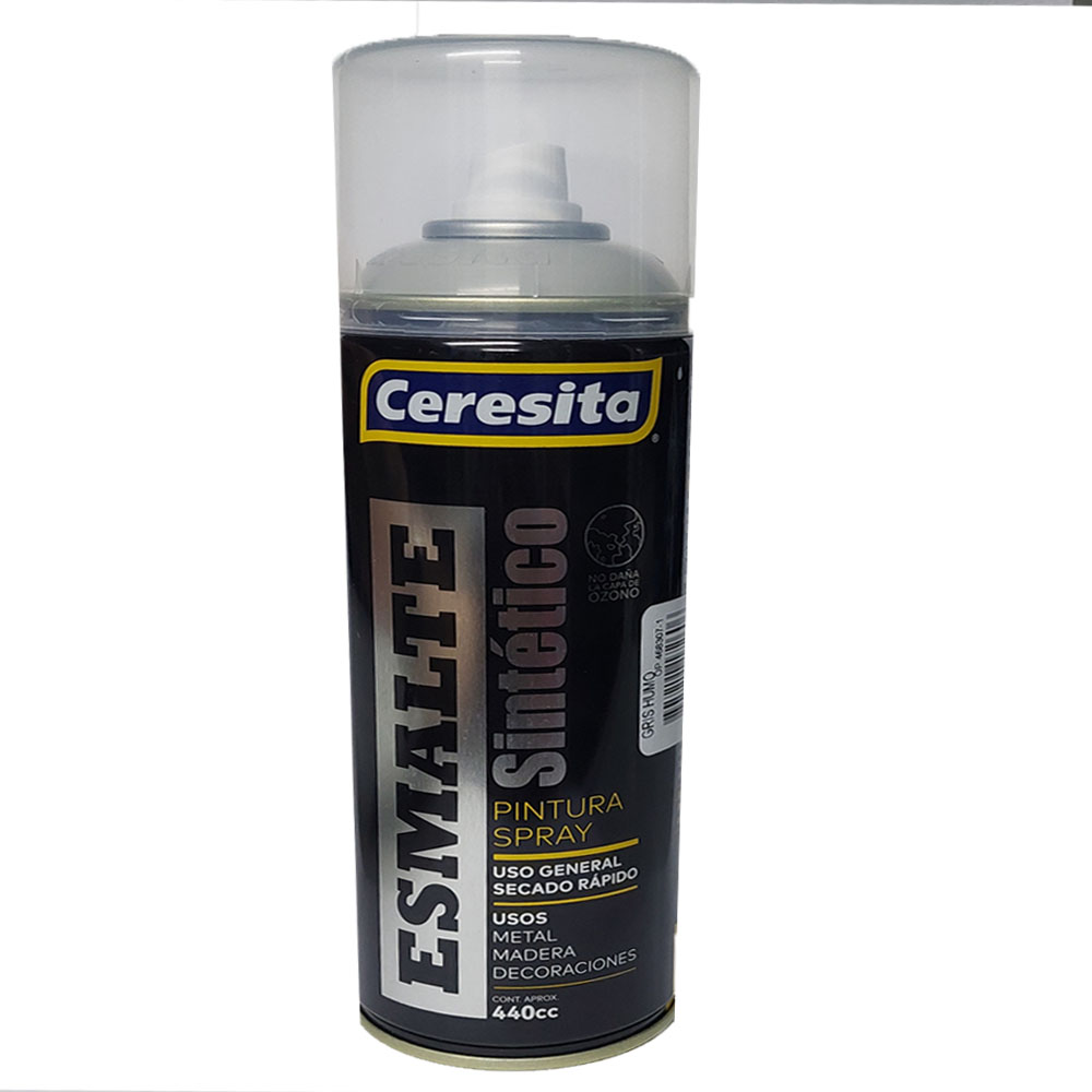 Spray Esmalte Ceresita Gris Humo 440 Cc