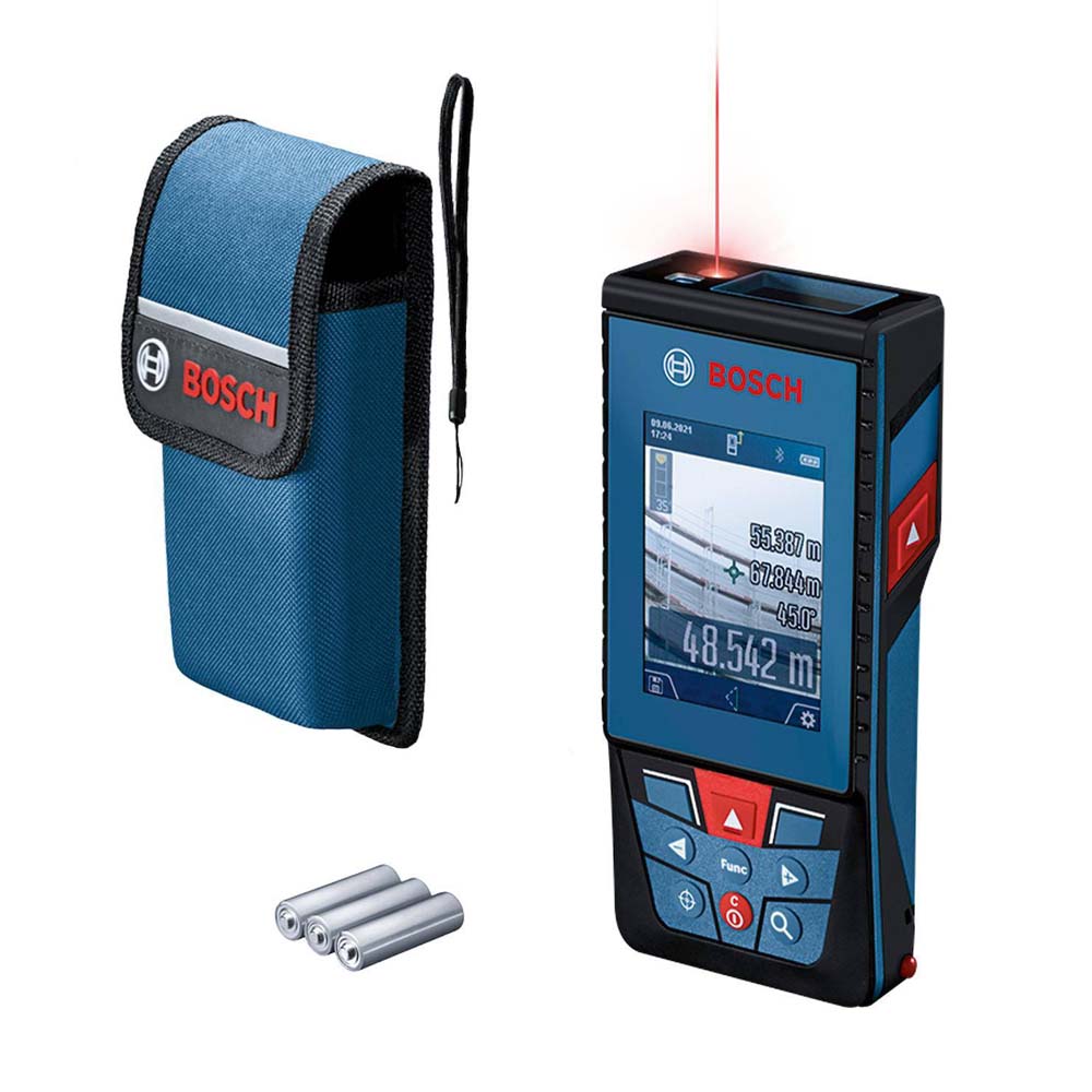 Medidor Laser  Bosch Punto Rojo Bluetooth Alcance 100mts 3 Pilas Aa Mod: Glm 100-25c