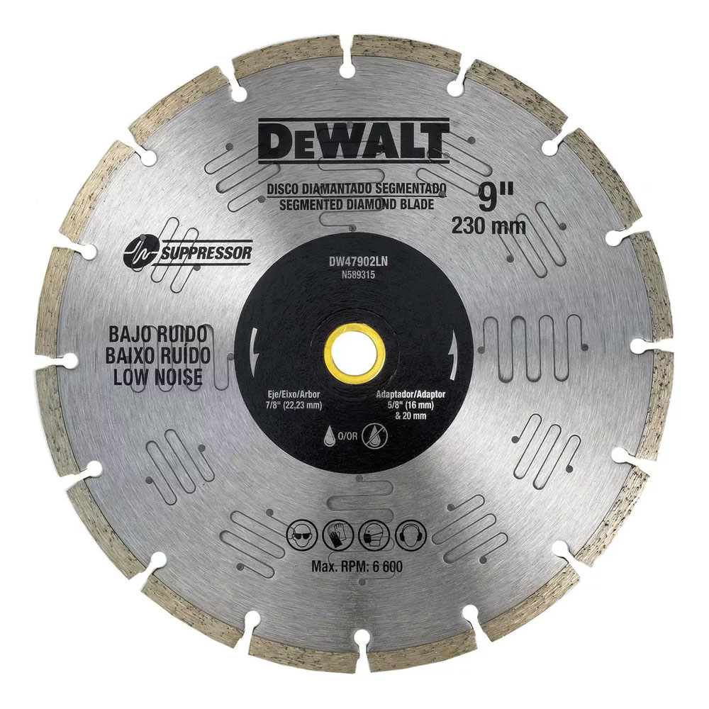 Disco Diamantado Dewalt Segmentado 9 Mod: Dw47902ln