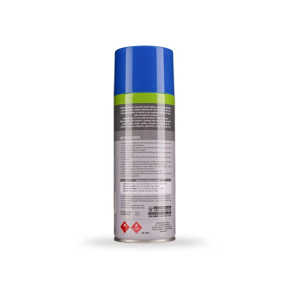 Spray Esmalte Acrilico Azul Pacifico Secado Rapido 400 Ml Passol Mod: 101715005