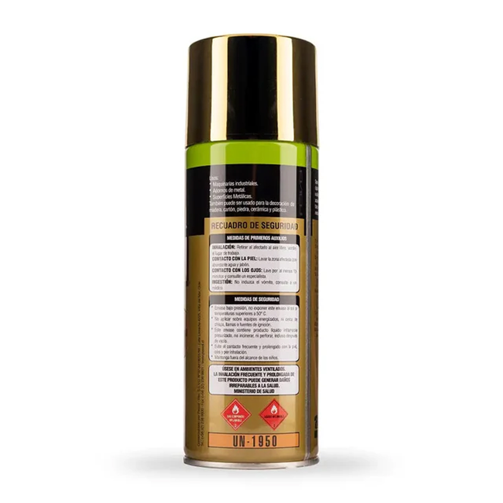 Spray Metalico Cromo Dorado Secado Rapido 400 Ml Passol Mod: 101715009