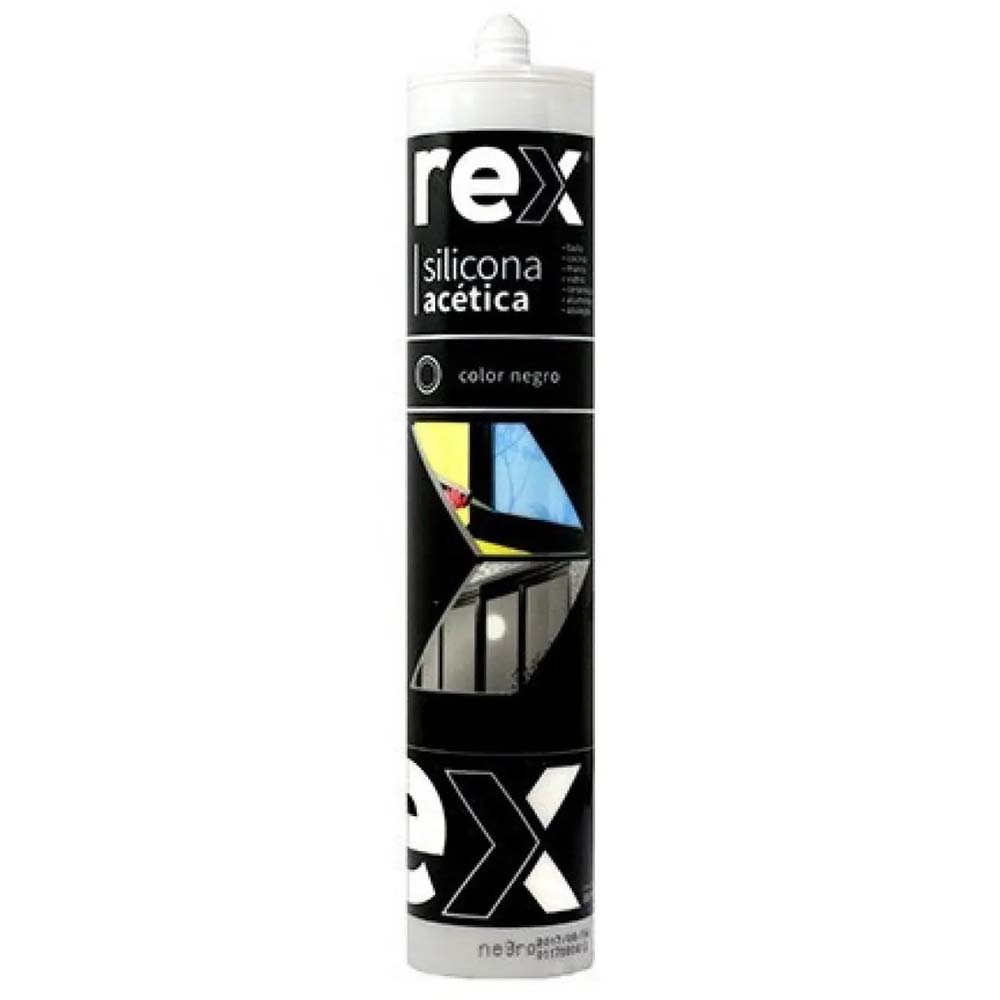 Silicona Acetica Rex Negra 300 ml