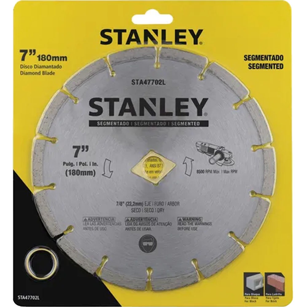 Discos Diamantado Stanley Segmentado  7  Eje 5/8-7/8 Mod: Sta47702l