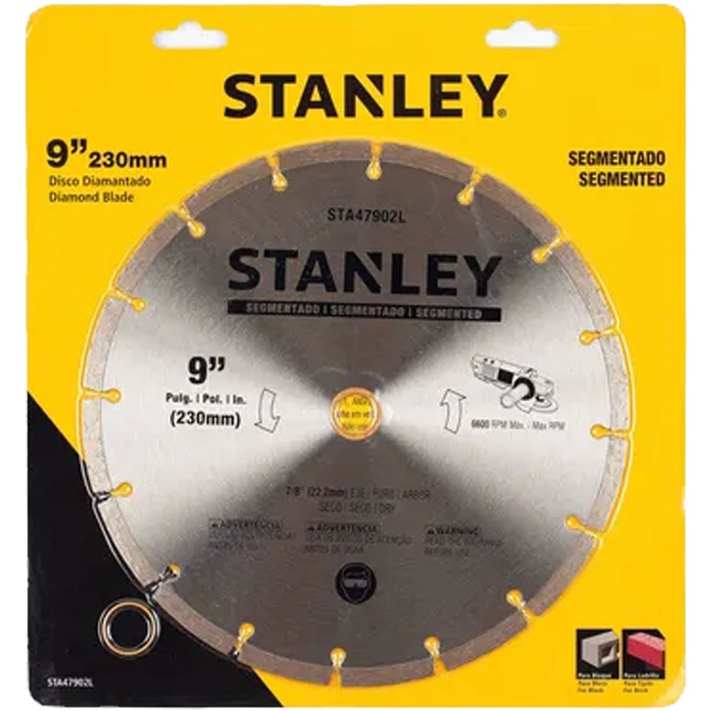 Discos Diamantado Stanley Segmentado  9  Eje 5/8-7/8 Mod: Sta47902l