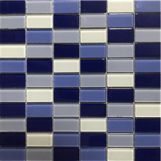 Malla vidrio rectangular azul 30 x 30 (mosa31) (e18)