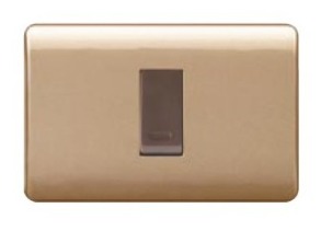 Interruptor embutido simple 9/12 placa arm. dorado genesis (marisio) mwd130267800 (e40)